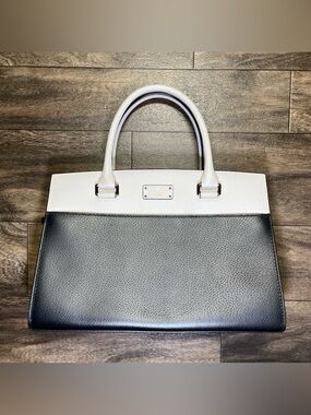 Kate Spade New York Grove Street Caley Satchel Black White Leather WKRU4257